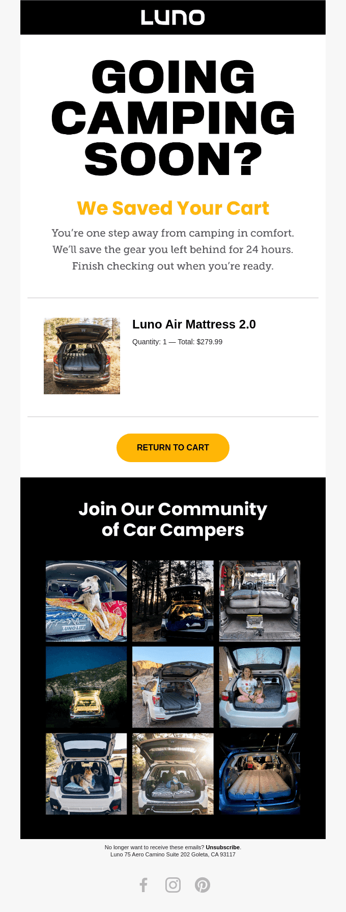 Your Luno Air Mattress Order