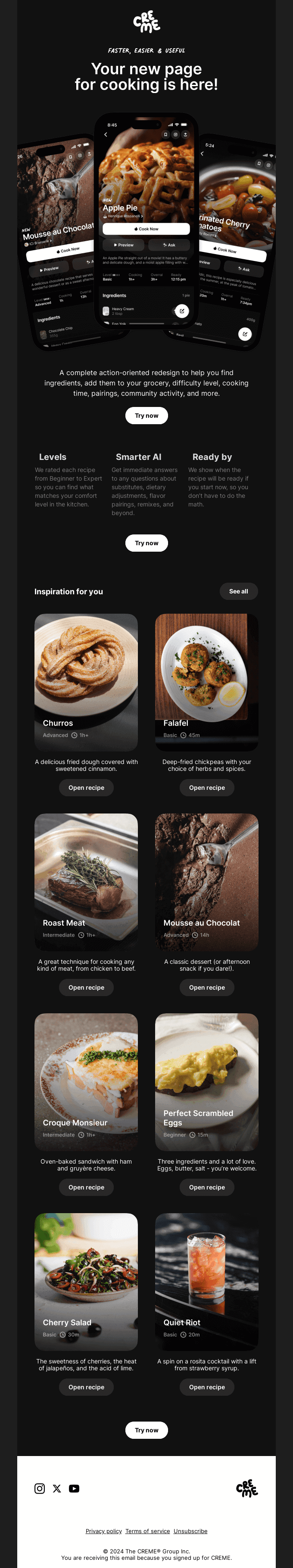 Your new cooking page is here!
