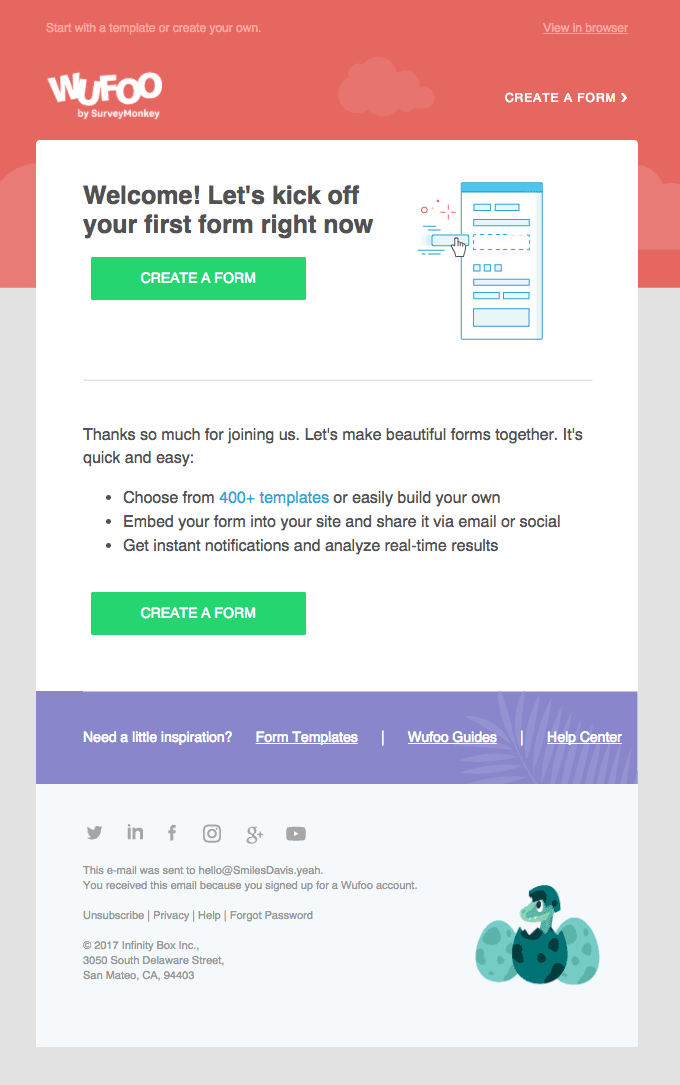 You’re here! Let’s make a form