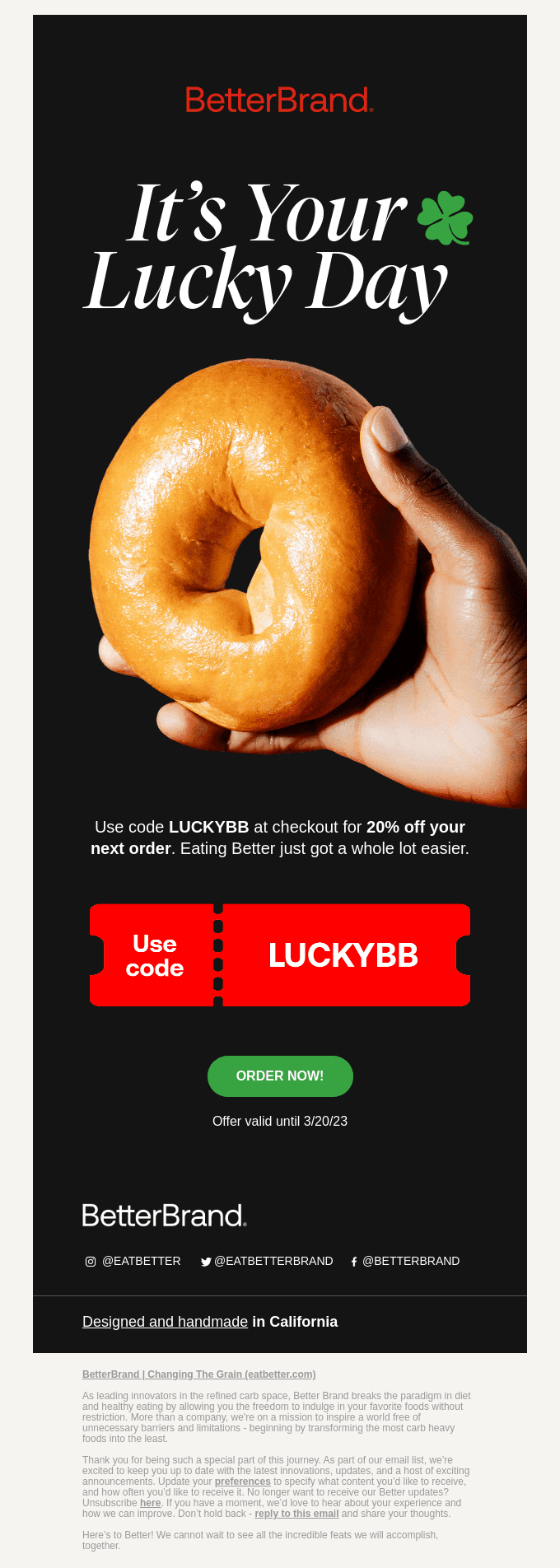 You’re in Luck