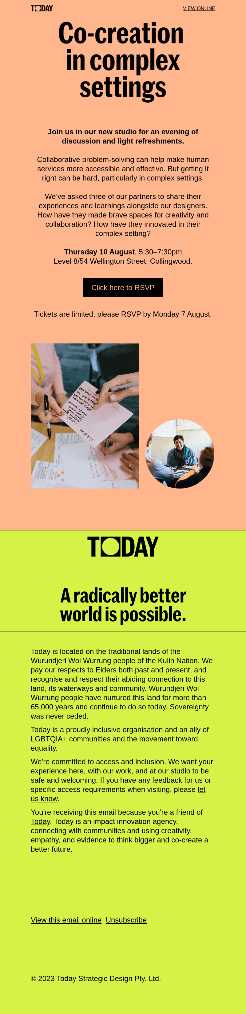 You're invited to a Today event