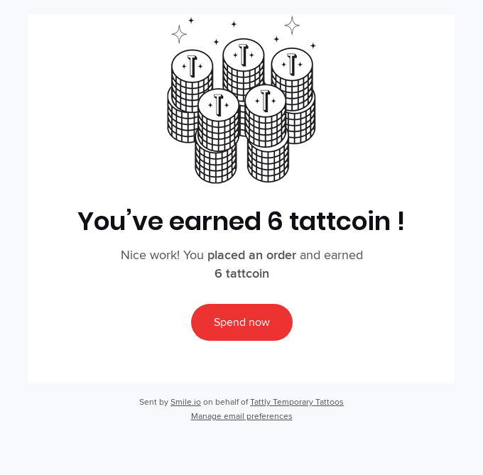 You’ve earned 6 tattcoin!