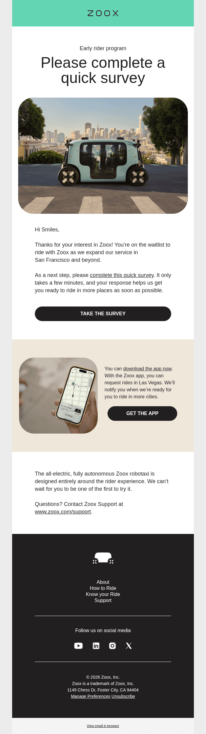 Take a survey to get ready to ride