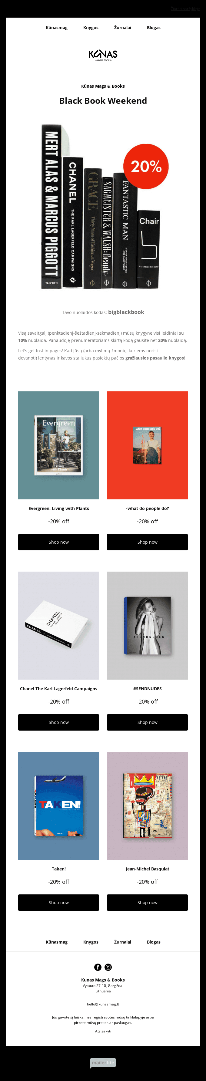-20% for all Books ans Magazines! Black Book Weekend🎁