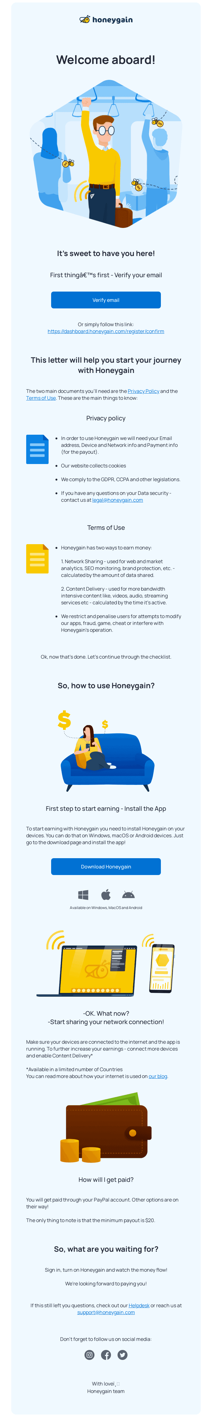🎉🎉So sweet of you to join Honeygain! 🏆🏆
