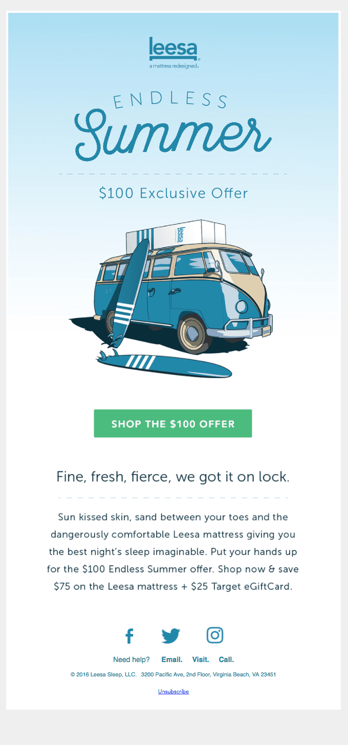 $100 Endless Summer Offer — Catch the Perfect Mattress