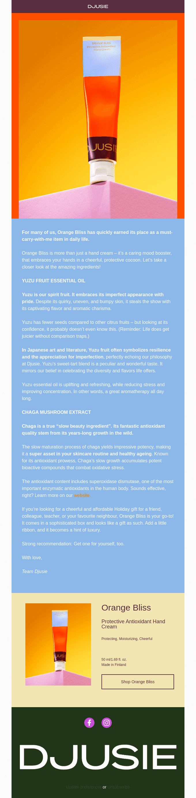 2 Fun Facts about Orange Bliss (…what a great little holiday gift!)