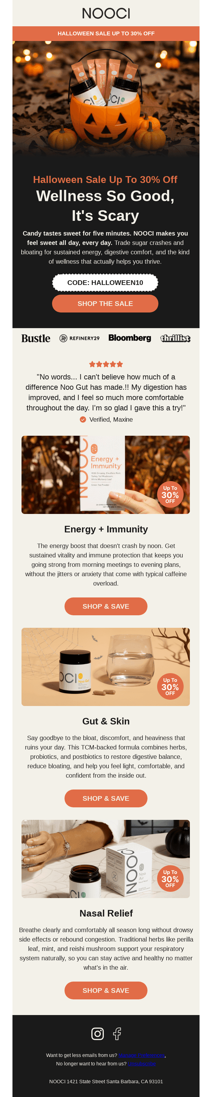 🎃 30% OFF: Sustained energy > sugar rush