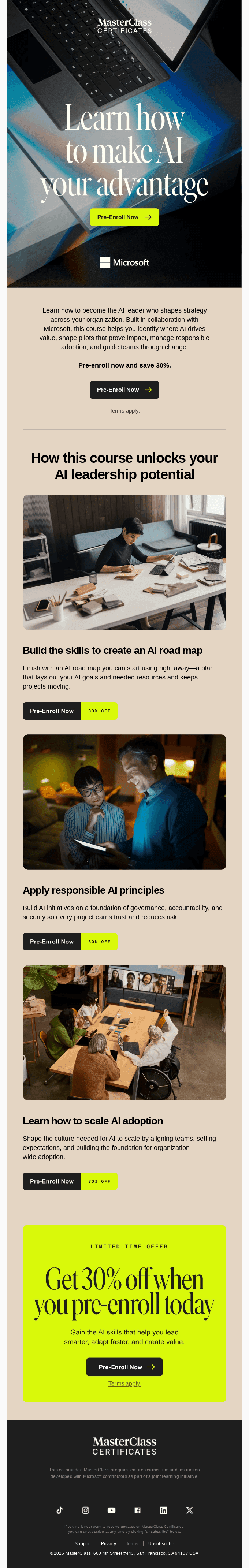 30% off the AI playbook that sets leaders apart