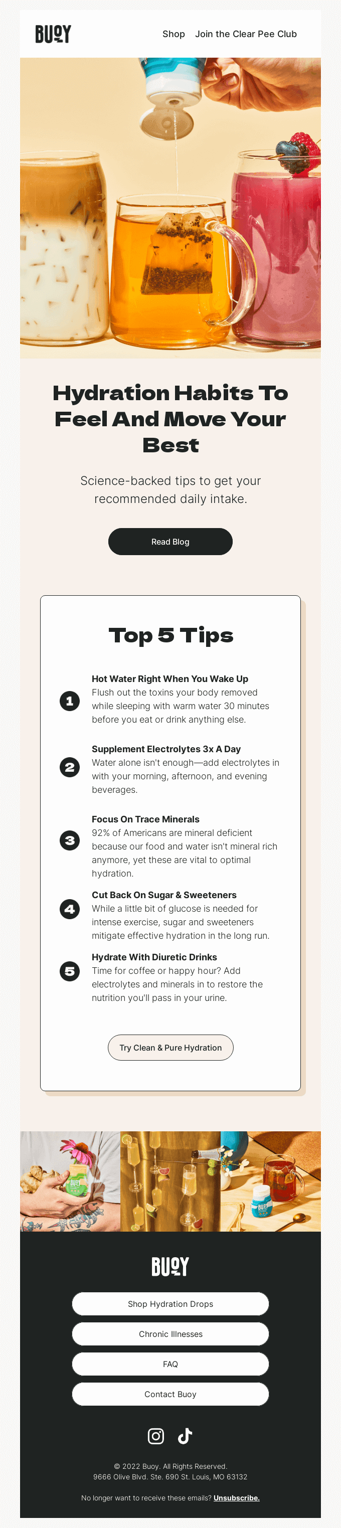 5 habits you need for better hydration
