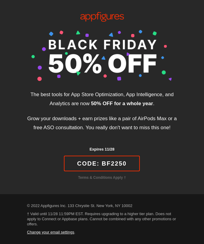 50% Off ASO Tools and App Intelligence for Black Friday