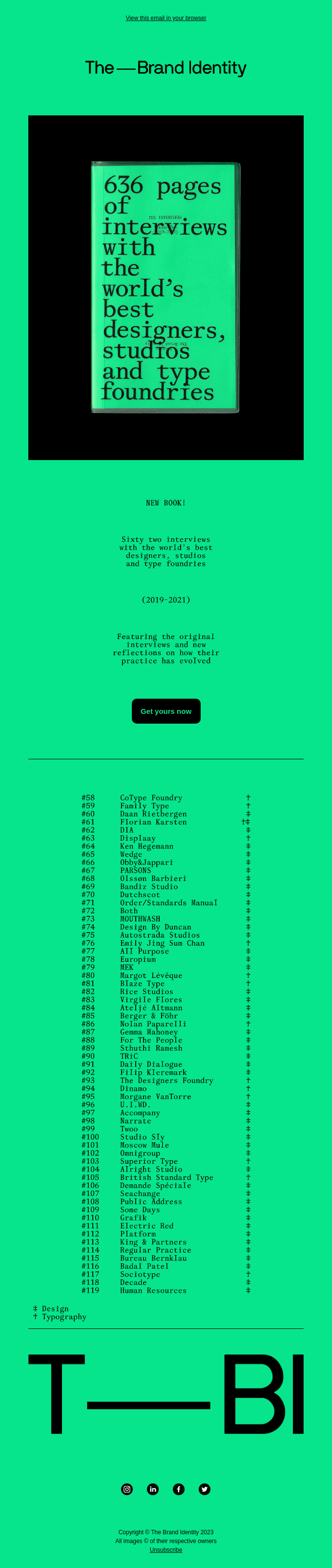 636 pages of interviews with the world's best designers, studios and type foundries