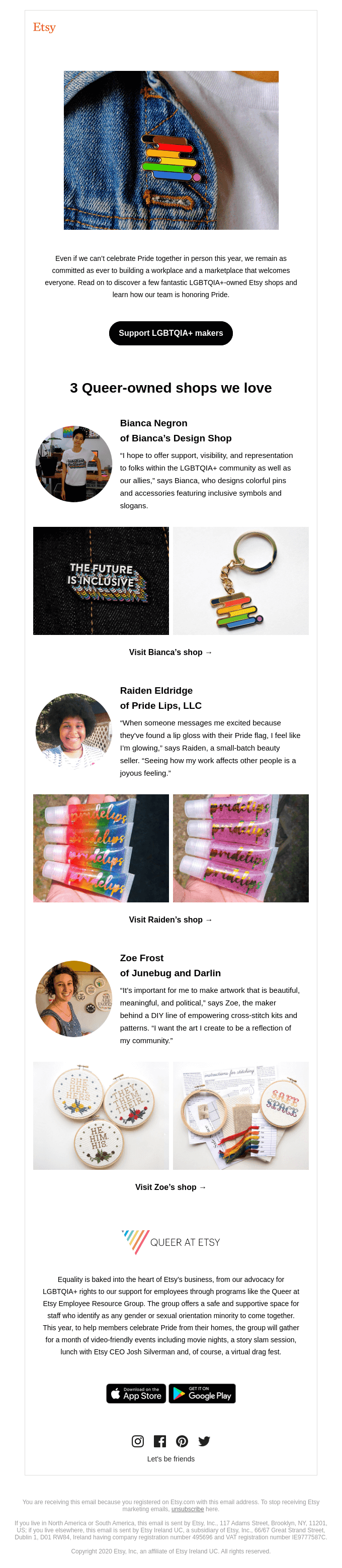 A celebration of LGBTQIA+ artists and makers 🌈