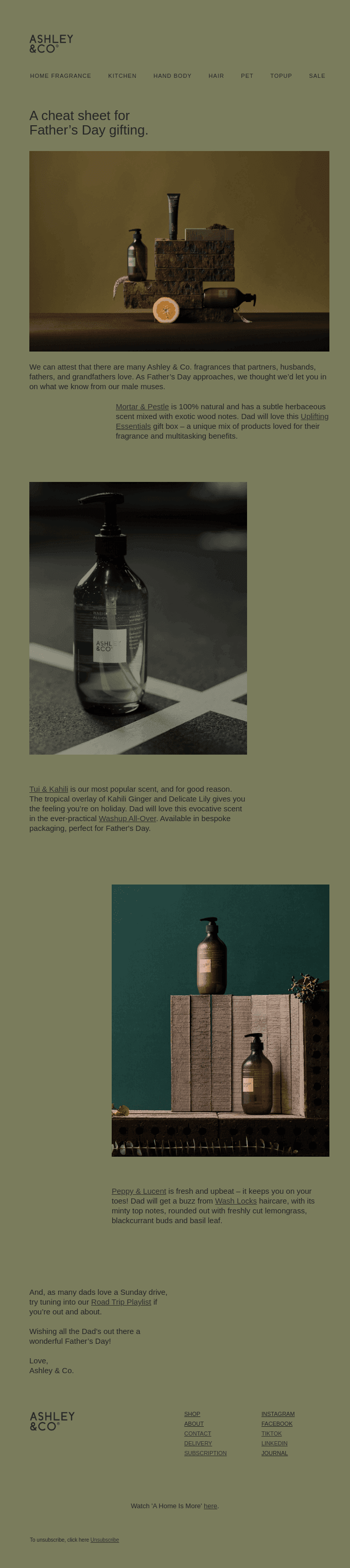 A cheat sheet for Father’s Day gifting.