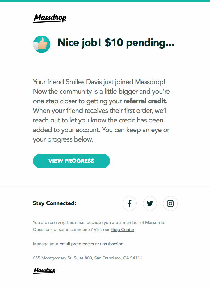 A friend you referred just joined Massdrop!