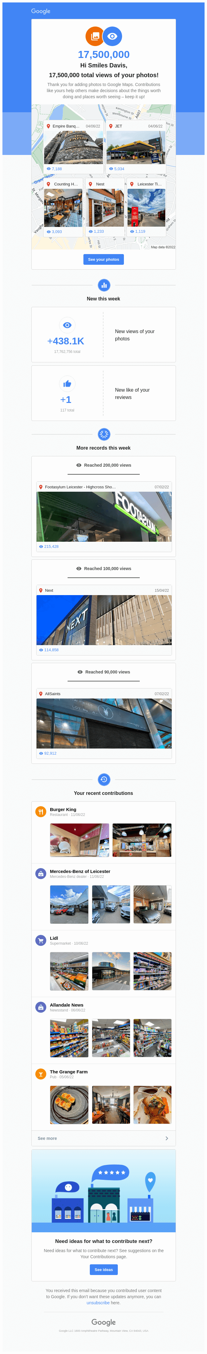 A lot of people are seeing your photos on Google Maps!