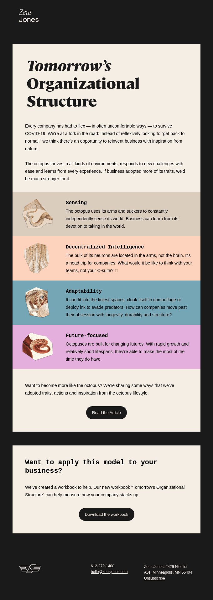 A model for the business of the future