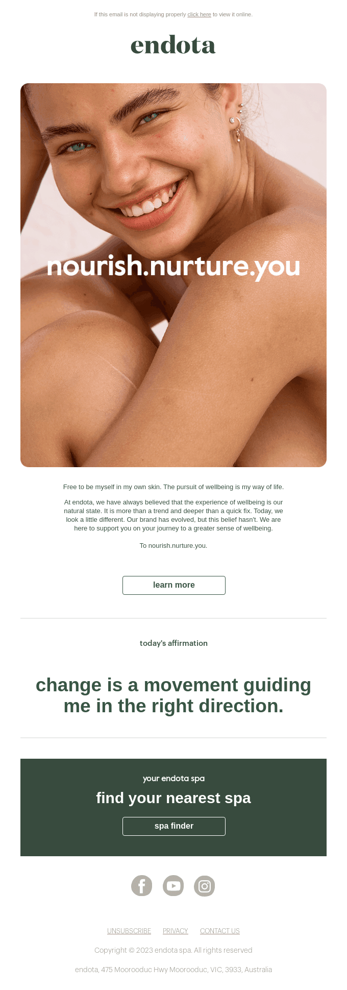 A new look for endota to continue to nourish and nurture you