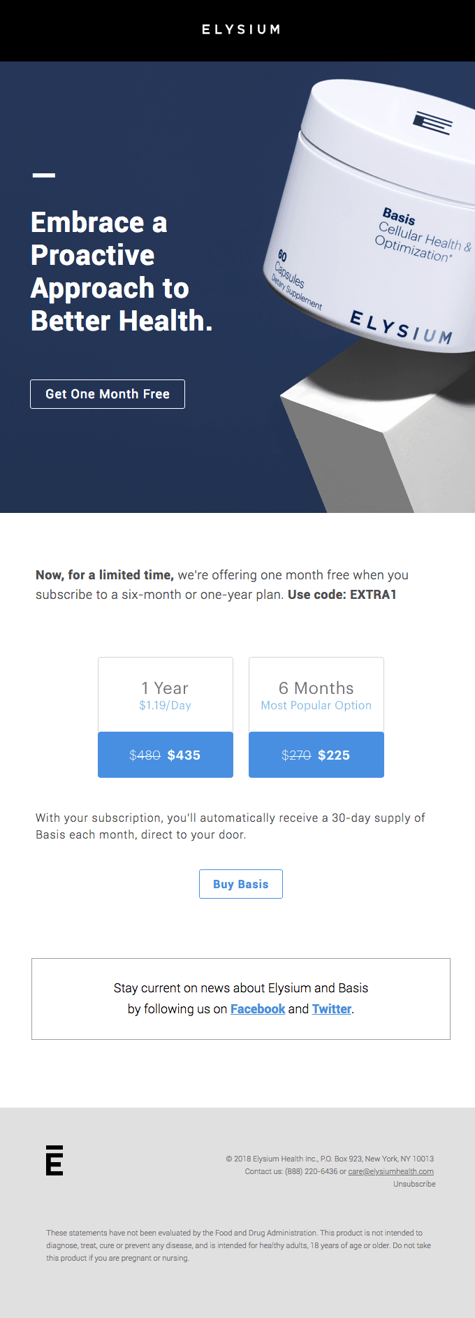A One-Time Offer. Reorder Basis Now.