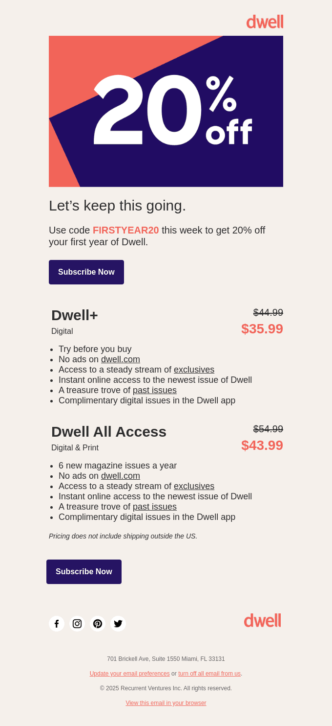 A special discount just for you