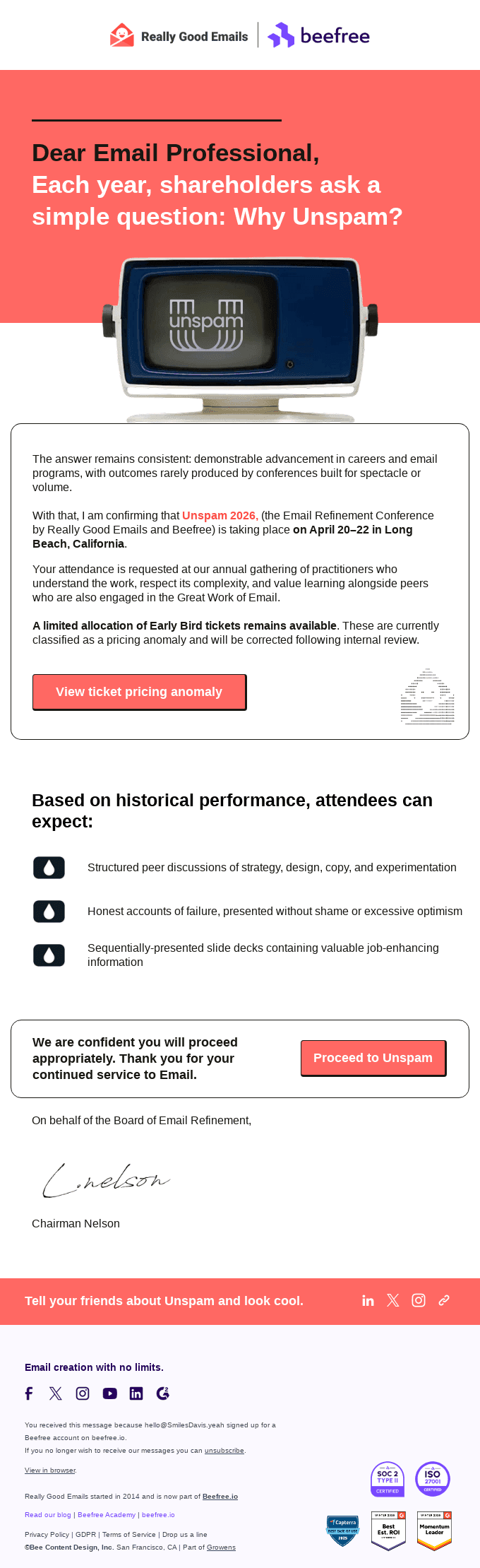 A Voluntary Email Refinement Conference