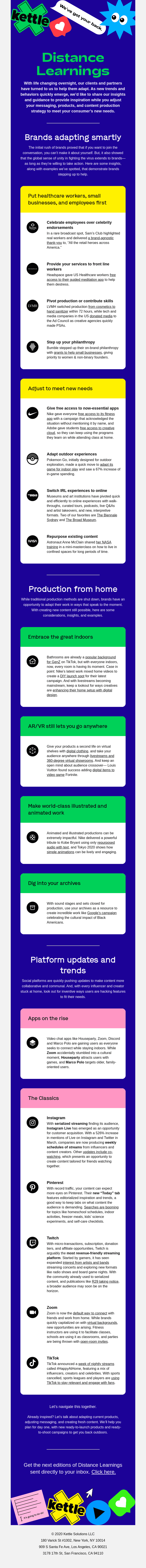 Adapting overnight: trends, insights and actions.