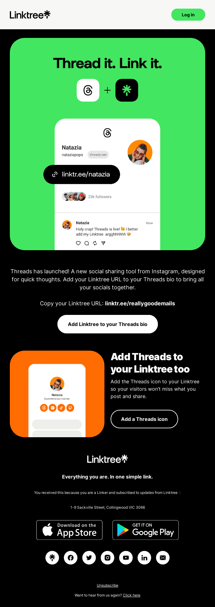 Add Linktree to your Threads bio