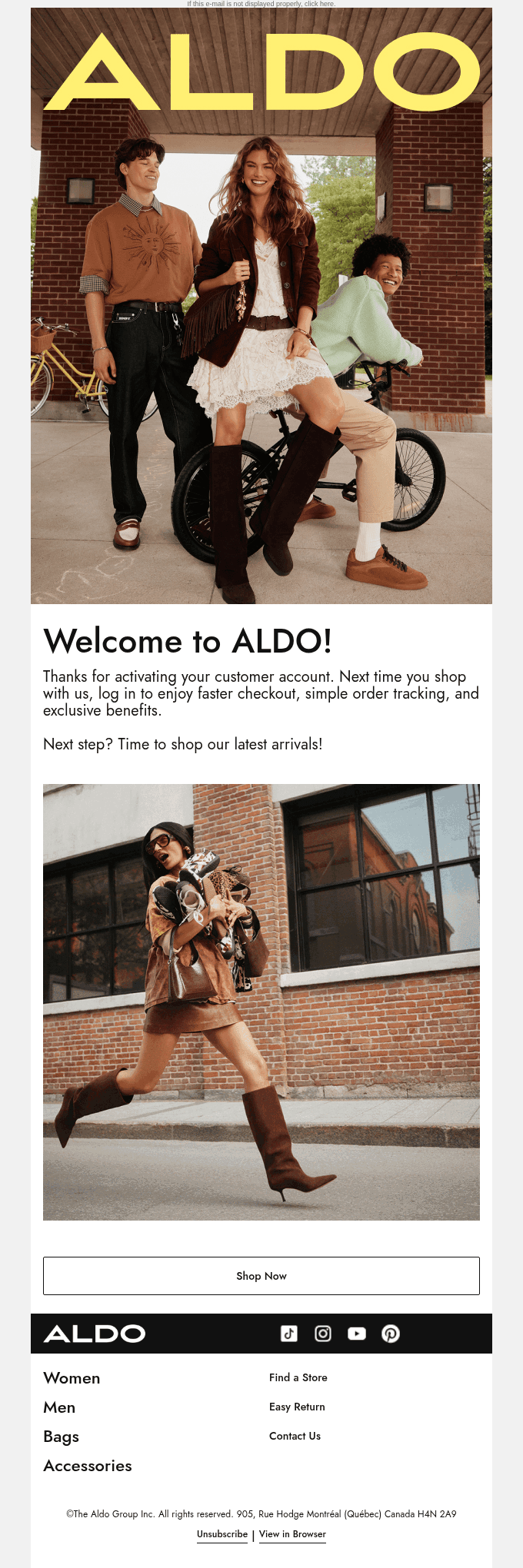 Customer account confirmation