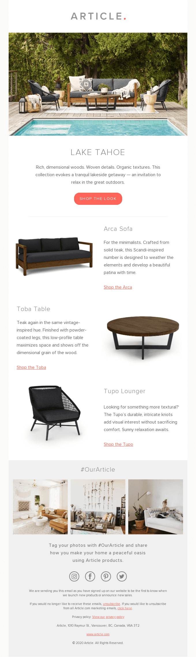 An outdoor collection for the outdoorsy types