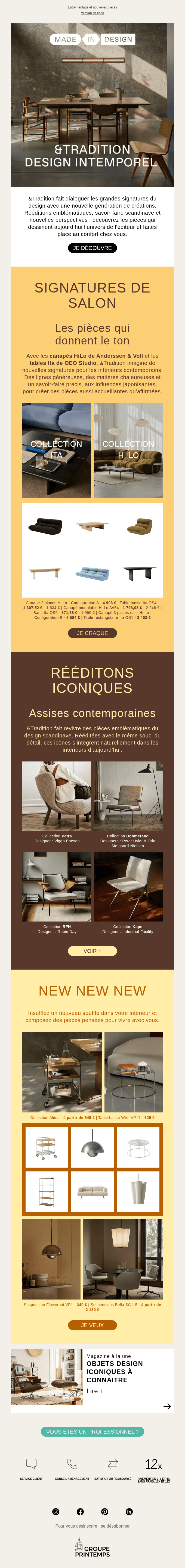 &Tradition | Nouveautés, icônes et design scandinave