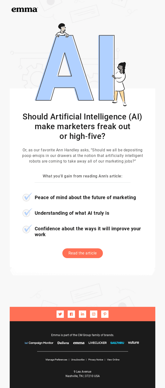 Ann Handley: The robots are coming.