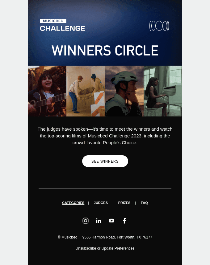 Announcing Musicbed's Challenge Winners