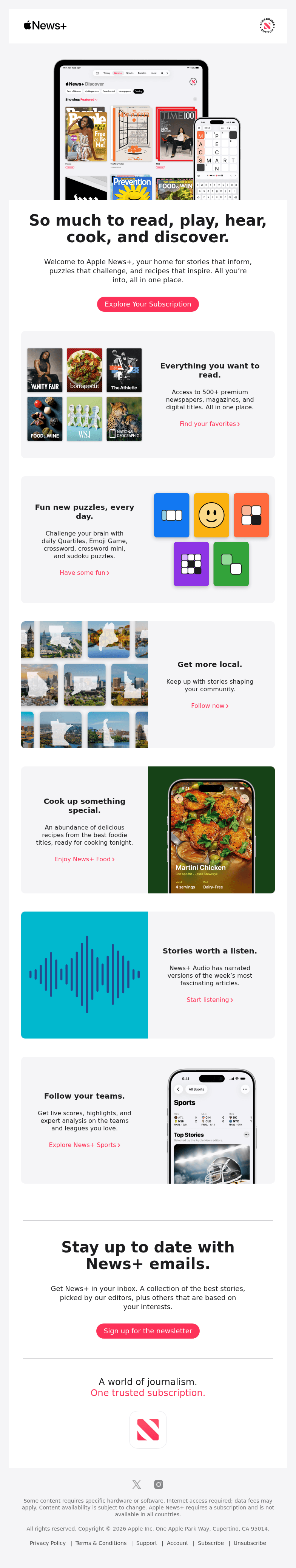 Welcome to Apple News+