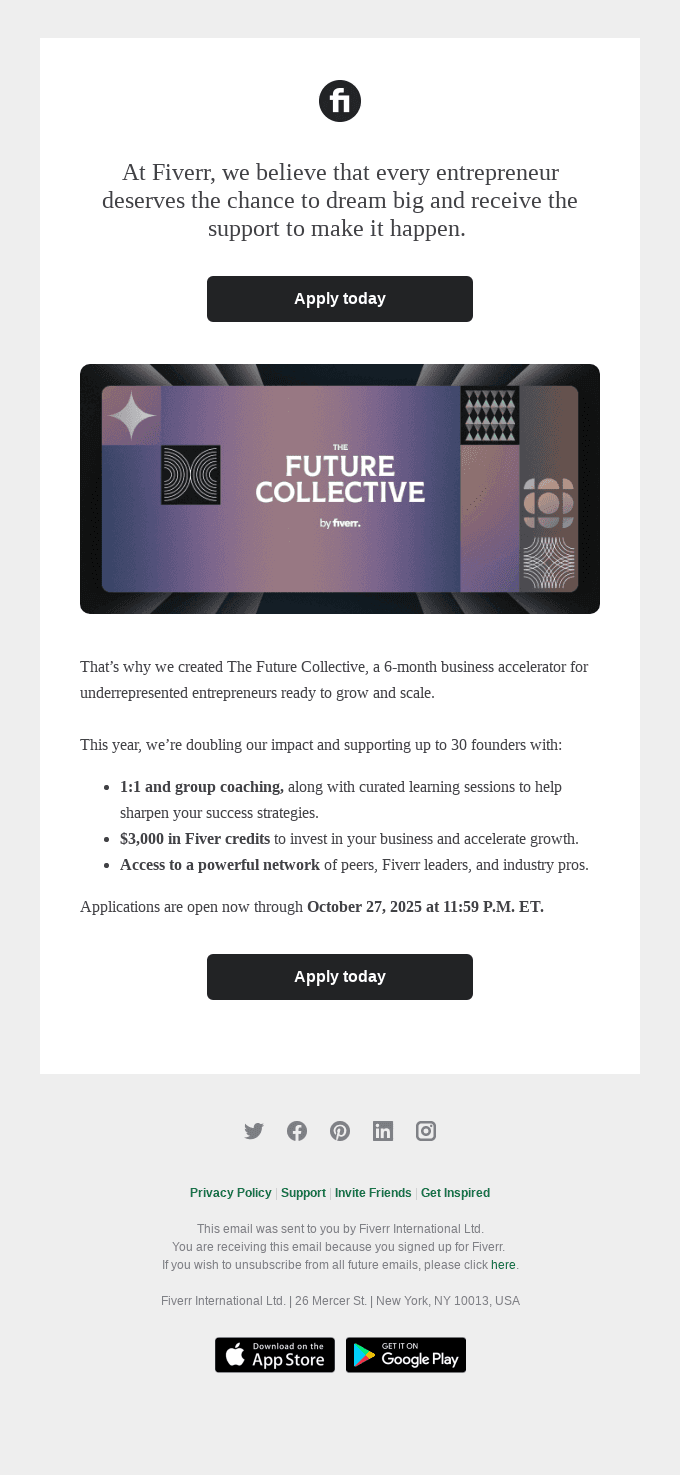 Applications for The Future Collective 2025 are open