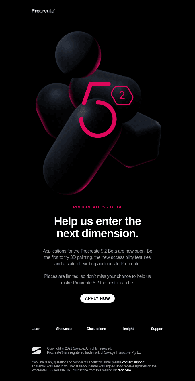 Apply for the Procreate 5.2 Beta now ✨