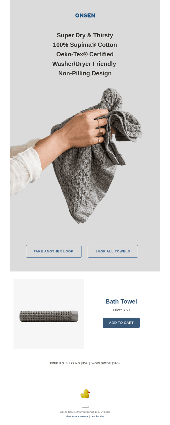 Are you shopping around for new towels?