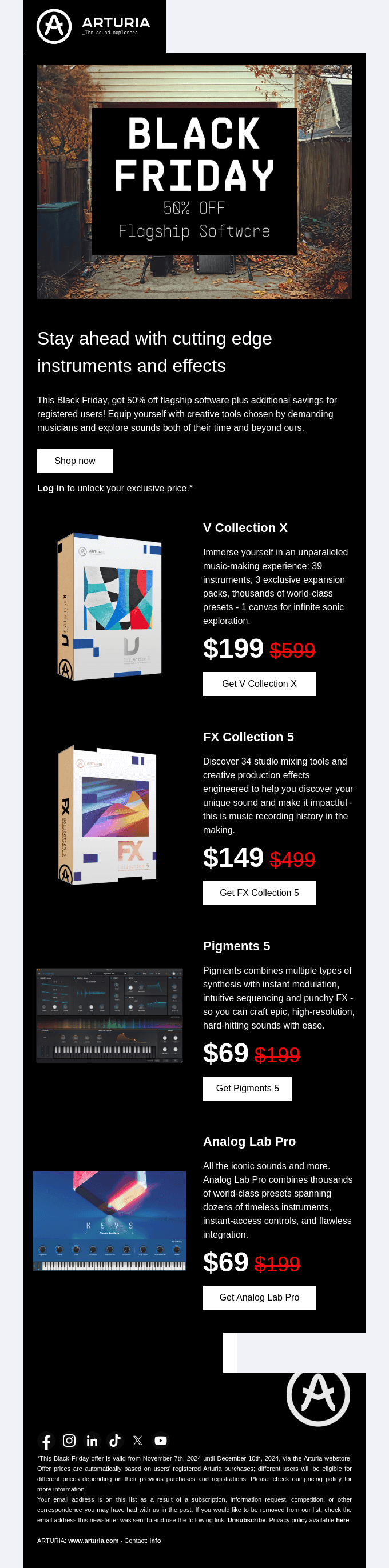 Arturia Black Friday Sale is Here
