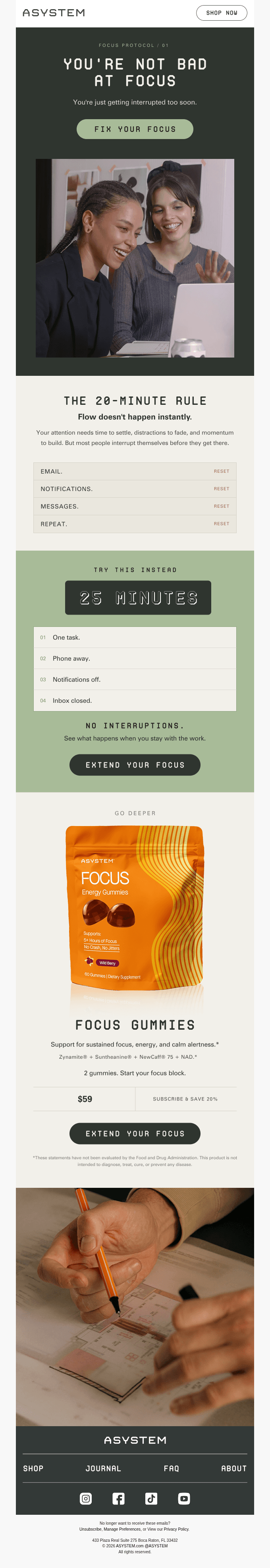 Reclaim your focus in 20 minutes