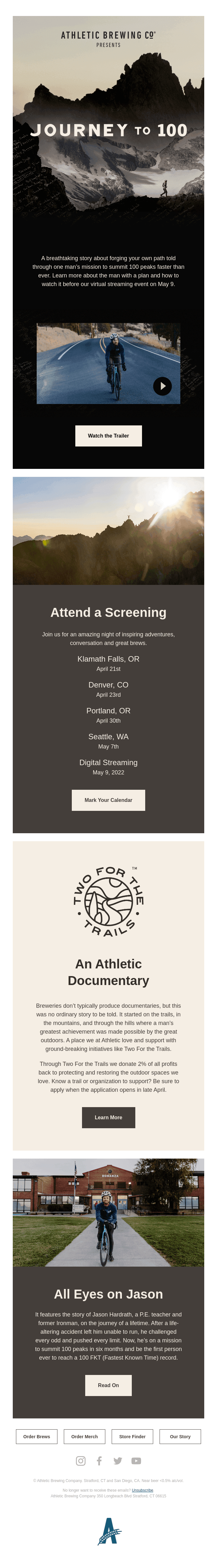 Athletic Brewing Co. Presents | Journey to 100: An Epic Adventure