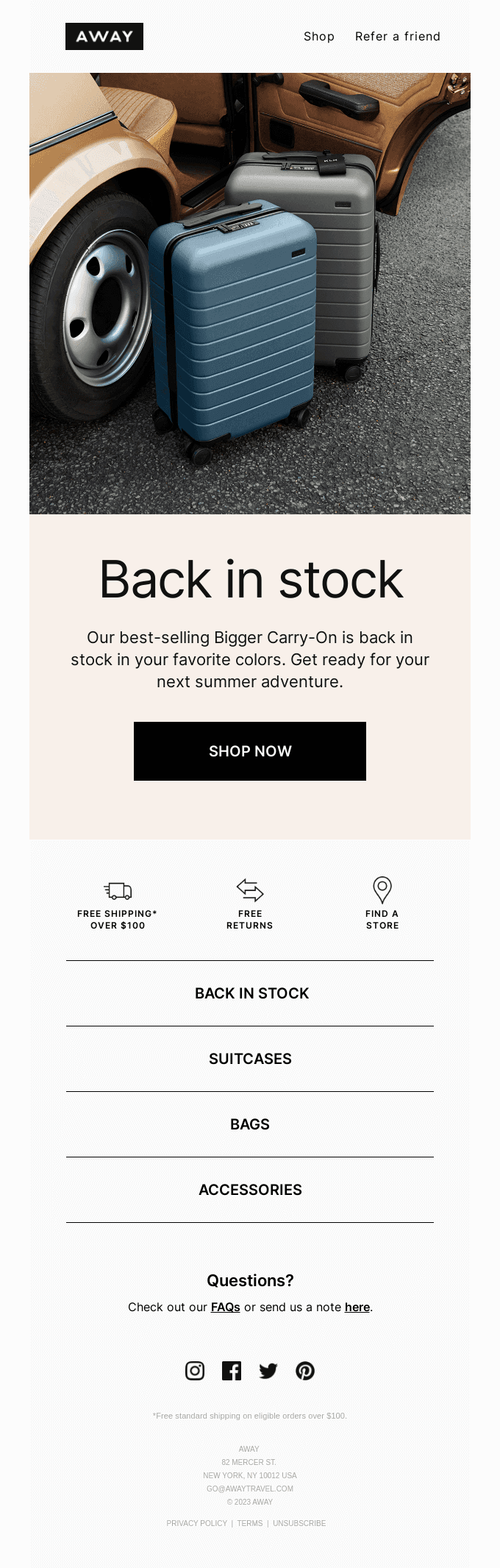 Back in stock: The Bigger Carry-On