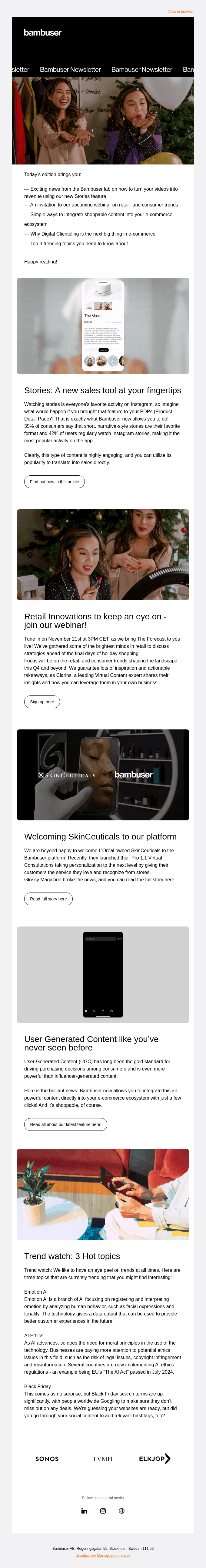 Bambuser Newsletter | Two new sales tools and a webinar you don’t want to miss