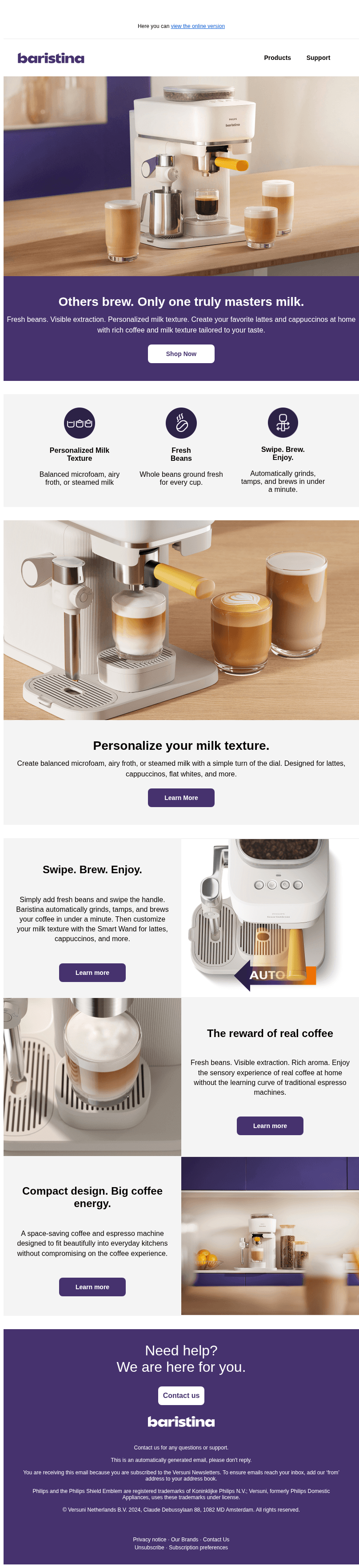 Meet the new Philips Baristina Latte!
