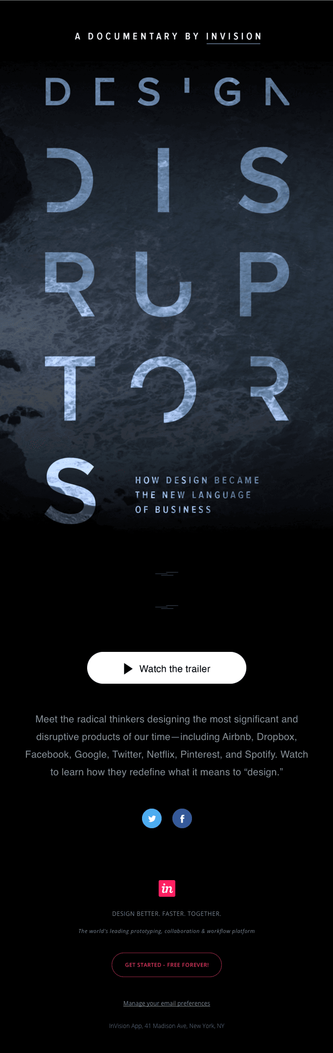 Be first to see DESIGN DISRUPTORS, a design documentary