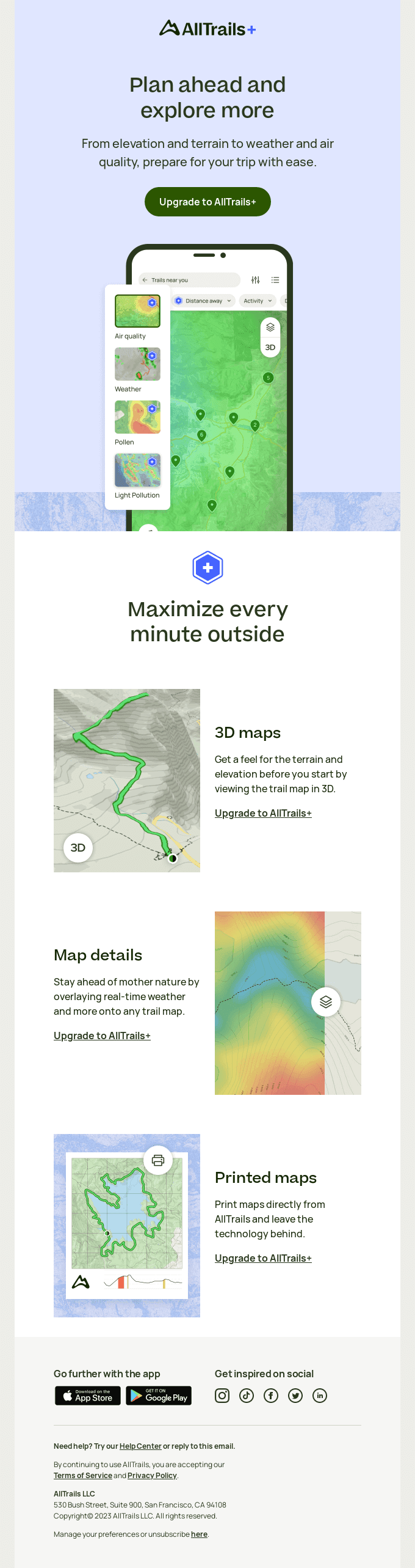 Be prepared for your next adventure with these features