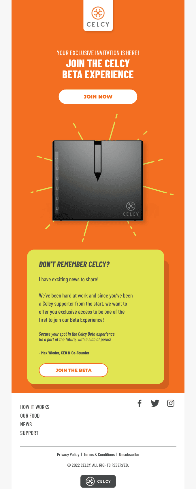 Be the first to Experience Celcy! ๐