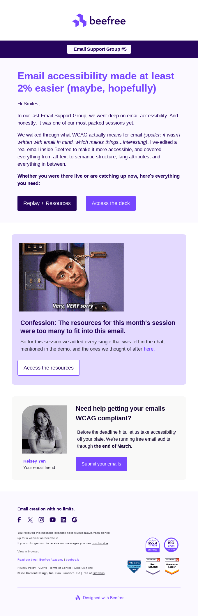 Your Email Support Group #5 Recap