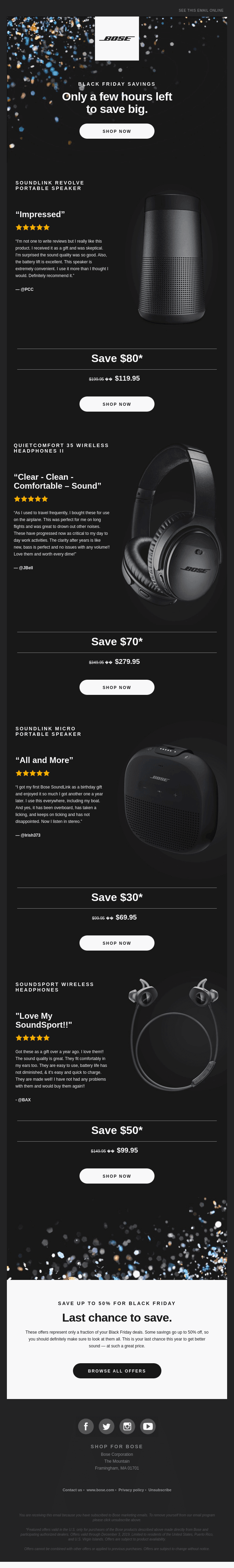 Black Friday is almost over 🔊🎧 You can still save with Bose