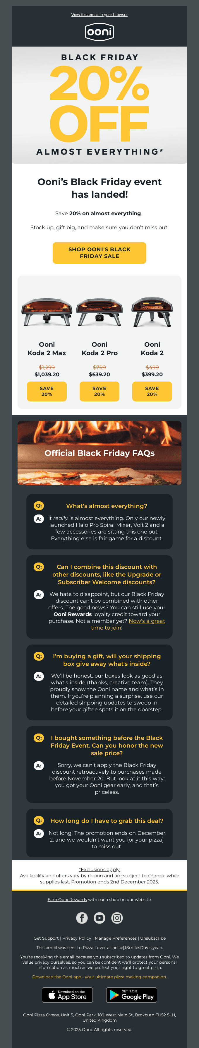 Black Friday is Here – Save 20% on Almost Everything!
