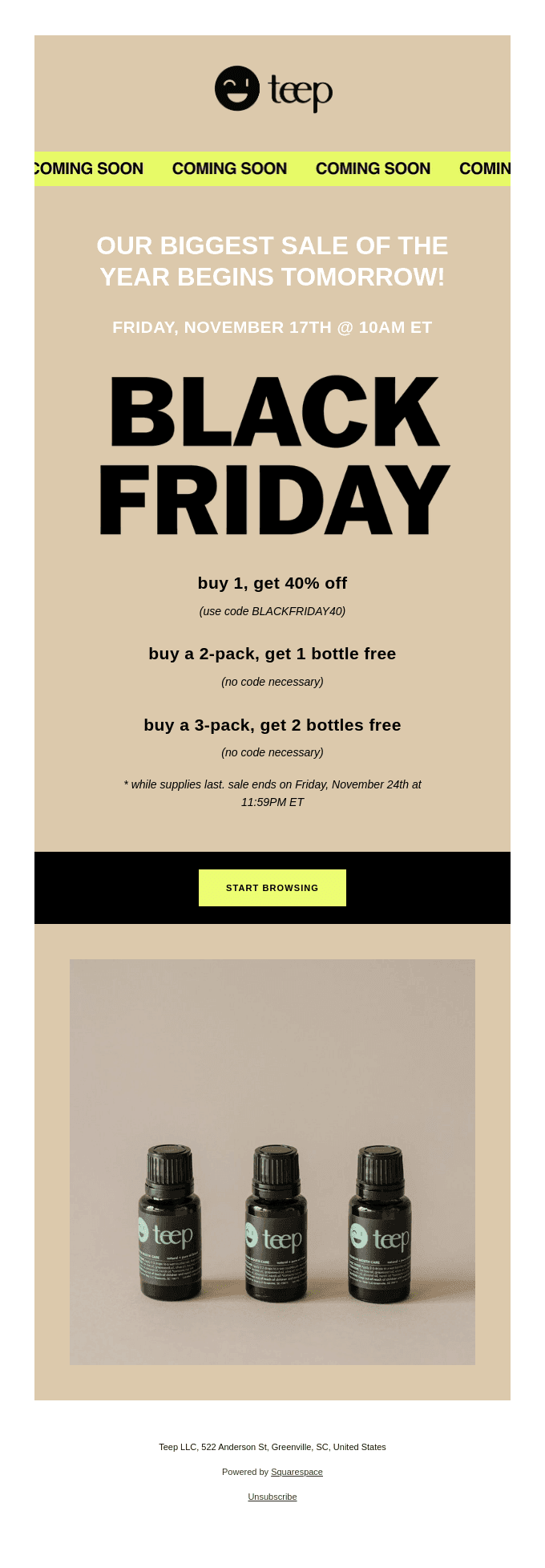BLACK FRIDAY SALE STARTS TOMORROW 🗓