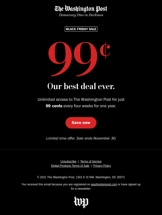 Black Friday savings start now.